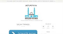 Desktop Screenshot of masjidfatima.com