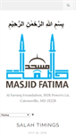 Mobile Screenshot of masjidfatima.com